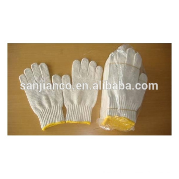 Gants en coton blanc Gants tricotés en coton poly